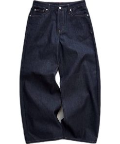 Quần Jean Deep Blue Raw Indigo denim pants form baggy